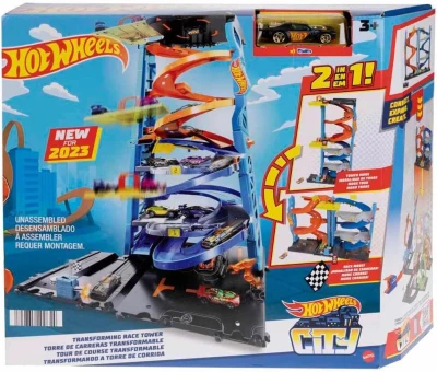 Mattel HOT WHEELS City závodní věž akční dráha herní set s autem 2v1