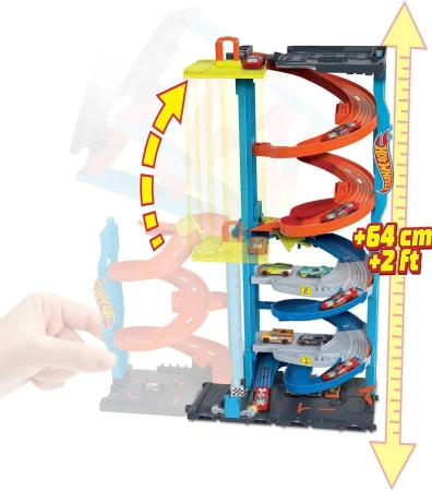 Mattel HOT WHEELS City závodní věž akční dráha herní set s autem 2v1
