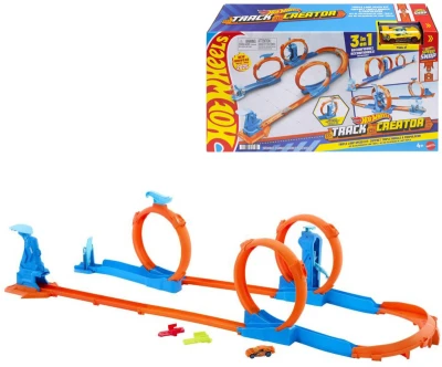 Mattel HOT WHEELS Creator Trojitá smyčka akční dráha set s autem