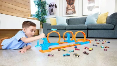 Mattel HOT WHEELS Creator Trojitá smyčka akční dráha set s autem