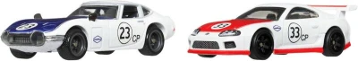 Mattel HOT WHEELS Prémiový angličák set 2 auta Ford + Toyota kov