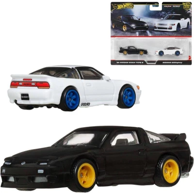 Mattel HOT WHEELS Prémiový angličák set 2 auta Nissan kov