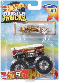 Mattel HOT WHEELS Set auto Monster Trucks + angličák různé druhy kov