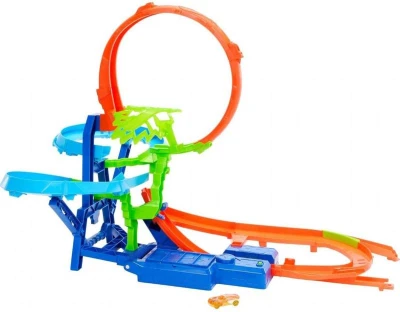 Mattel HOT WHEELS Stunt Tracks srážka ve vzduchu set s autíčkem