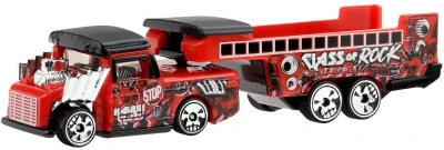 Mattel HOT WHEELS Track Fleet vozidlo s přívěsem různé druhy kov
