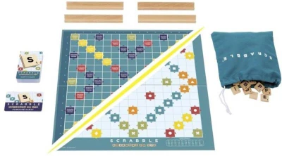 Mattel HRA Scrabble dřevěná edice CZ (společenská hra)