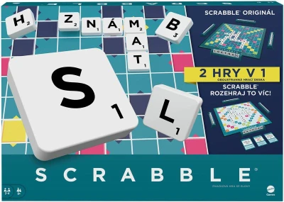 Mattel HRA Scrabble originál 2v1 CZ (společenská hra) Mattel HRA Scrabble originál 2v1 CZ (společenská hra)