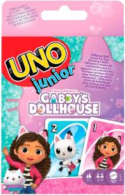 Mattel Hra Uno Junior karty Gabbys Dollhouse (společenská hra) Mattel Hra Uno Junior karty Gabbys Dollhouse (společenská hra)