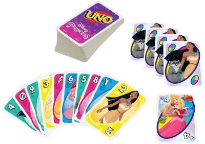 Mattel HRA Uno karty Disney Princess (Princezny) (společenská hra)