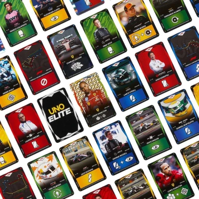 Mattel Hra Uno karty Formule 1 Elite Racers (společenská hra)