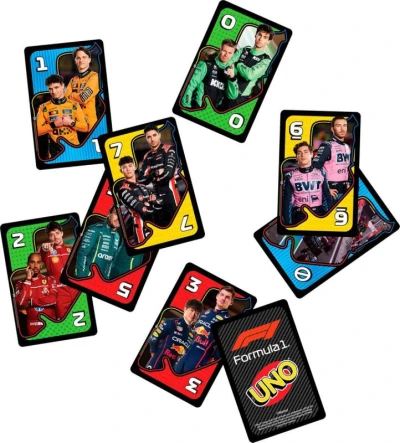 Mattel HRA Uno karty Formule 1 (společenská hra)