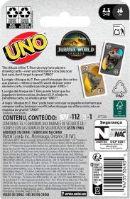 Mattel HRA Uno karty Jurský svět: Znovuzrození (společenská hra)