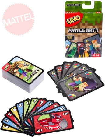 Mattel HRA Uno karty Minecraft (společenská hra) Mattel HRA Uno karty Minecraft (společenská hra)