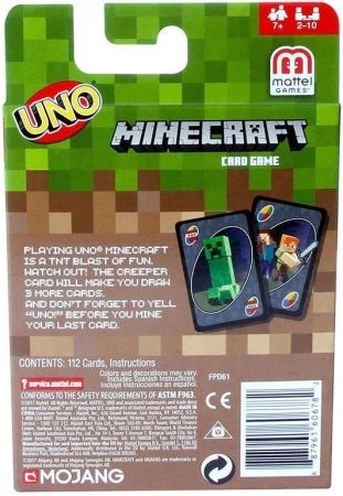 Mattel HRA Uno karty Minecraft (společenská hra)