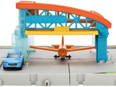 Mattel MATCH BOX Letiště herní set s kovovým autíčkem a letadlem