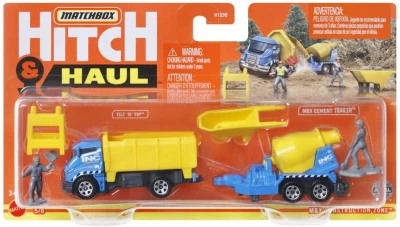 Mattel Matchbox Hitch Haul auto přepravní s přívěsem a doplňky 8 druhů
