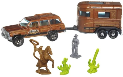 Mattel Matchbox Hitch Haul auto přepravní s přívěsem a doplňky 8 druhů