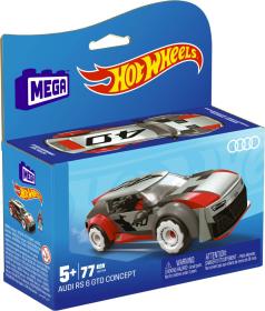 Mattel MEGA CONSTRUX Audi RS6 závoďák Hot Wheels 77 dílků s figurkou (stavebnice)