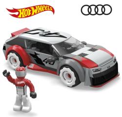 Mattel MEGA CONSTRUX Audi RS6 závoďák Hot Wheels 77 dílků s figurkou (stavebnice)