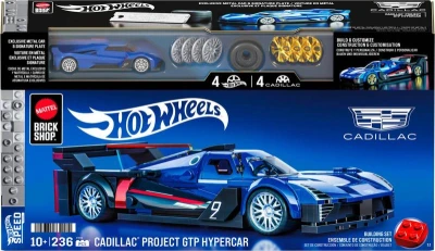 Mattel Mega Hot Wheels extrémní rychlost auto Cadillac 236 dílků stavebnice