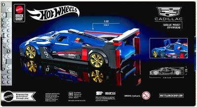 Mattel Mega Hot Wheels extrémna rýchlosť auto Cadillac 236 dielikov stavebnica