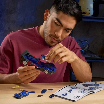 Mattel Mega Hot Wheels extrémna rýchlosť auto Cadillac 236 dielikov stavebnica