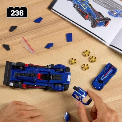 Mattel Mega Hot Wheels extrémna rýchlosť auto Cadillac 236 dielikov stavebnica