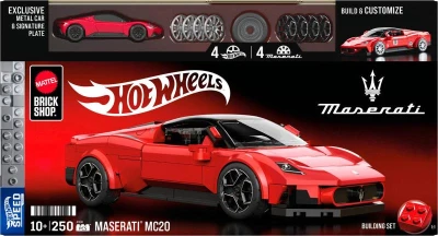 Mattel Mega Hot Wheels extrémní rychlost auto Maserati 250 dílků stavebnice