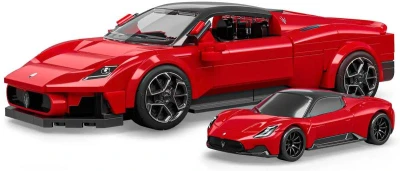 Mattel Mega Hot Wheels extrémna rýchlosť auto Maserati 250 dielikov stavebnica