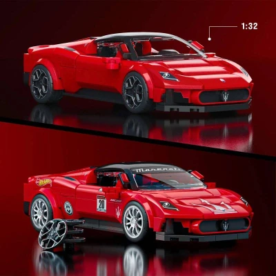 Mattel Mega Hot Wheels extrémna rýchlosť auto Maserati 250 dielikov stavebnica