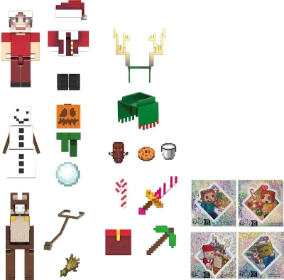 Mattel Minecraft Adventní kalendář s figurkami a doplňky 24 okének