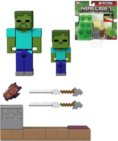 Mattel MINECRAFT Akční figurky plastový set s herními doplňky 2 druhy