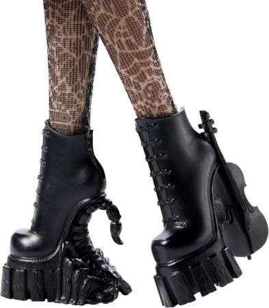 Mattel MONSTER HIGH Panenka Wednesday Addams se stojánkem