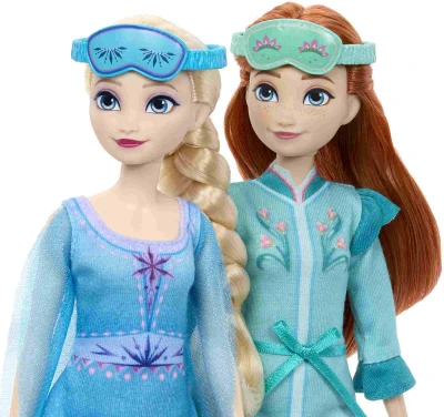 Mattel Panenka Anna a Elsa set pyžamová party Ledové království (Frozen)