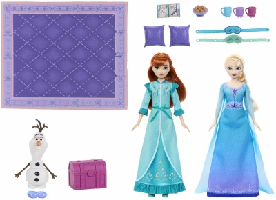 Mattel Panenka Anna a Elsa set pyžamová party Ledové království (Frozen)