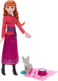 Mattel Panenka Anna Ledové Království (Frozen) set s vlčetem a doplňky