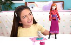 Mattel Panenka Anna Ledové Království (Frozen) set s vlčetem a doplňky