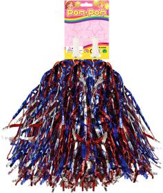 Mávátko party pom pom (pompon) třásně trikolora set 2ks na fandění