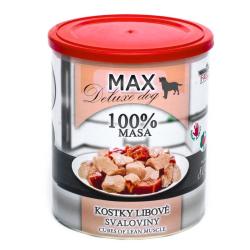 MAX Deluxe Dog kostky libové svaloviny, konzerva 800 g MAX Deluxe Dog kostky libové svaloviny, konzerva 800 g