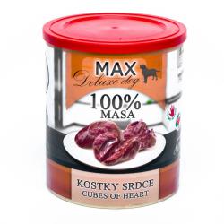 MAX Deluxe Dog kostky srdce, konzerva 800 g MAX Deluxe Dog kostky srdce, konzerva 800 g