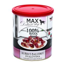 MAX Deluxe Dog kuřecí žaludky - svalovina, konzerva 800 g MAX Deluxe Dog kuřecí žaludky - svalovina, konzerva 800 g