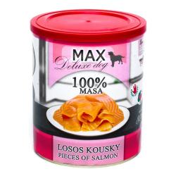 MAX Deluxe Dog losos kousky, konzerva 800 g MAX Deluxe Dog losos kousky, konzerva 800 g