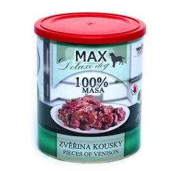 MAX Deluxe Dog zvěřina kousky, konzerva 800 g MAX Deluxe Dog zvěřina kousky, konzerva 800 g