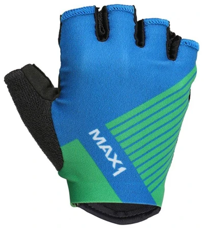 Max1 Raceday modro-zelené 11-12 let dětské krátkoprsté rukavice