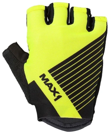 Max1 Raceday fluo žluto/černé 7-8 let dětské krátkoprsté rukavice