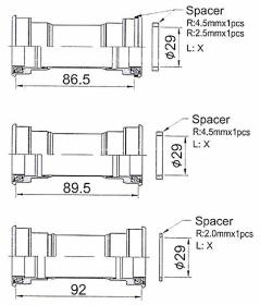 Max1 osa Evo Dub PressFit MTB černá