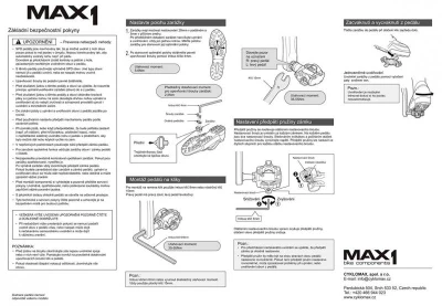 Max1 pedály SPD City jednostranné černé