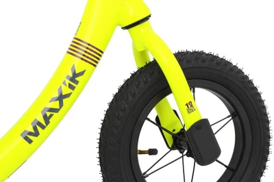 Max1 MAXÍK Evo Lite fluo žluté/fialové dětské odrážedlo