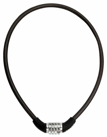 Max1 zámek lanko 650x8 mm černý kódový Max1 zámek lanko 650x8 mm černý kódový