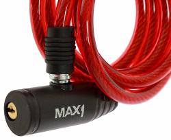 Max1 zámek spirála 1200x8 mm červený